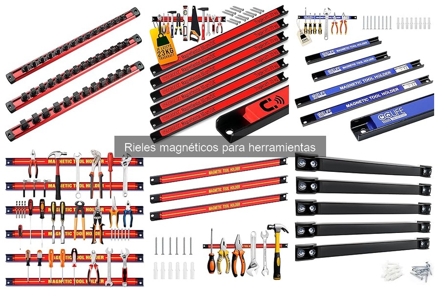 Accesorios compatibles con rieles magnéticos para herramientas
