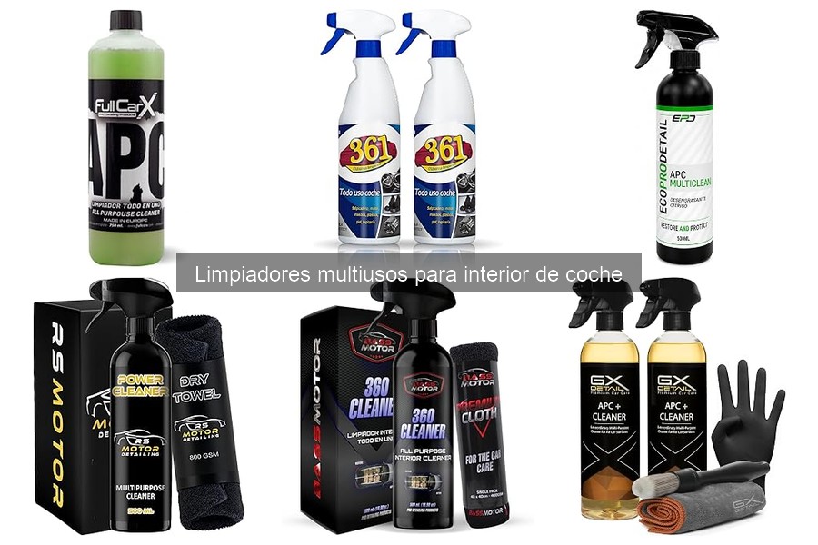 Alternativas a limpiadores multiusos para interior de coche