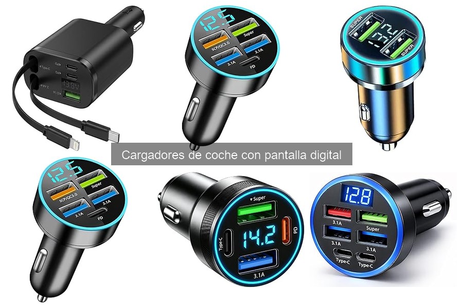 Cargadores de coche con pantalla digital más populares en 2023