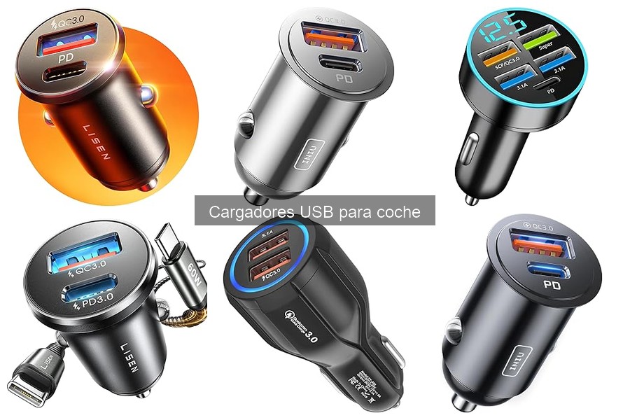 Cargadores USB compactos para coche: ideales para viajeros