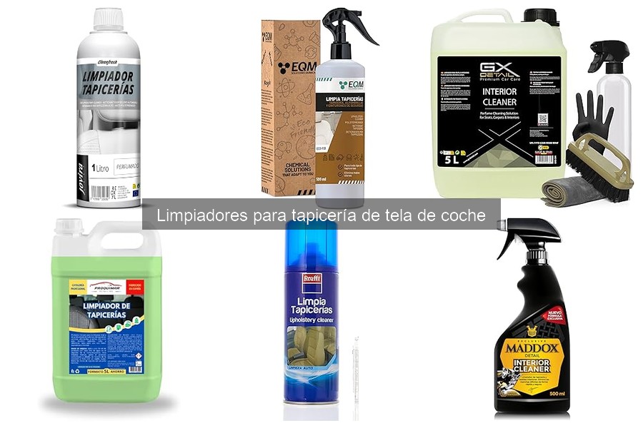 Comparativa de limpiadores para tapicería de tela de coche