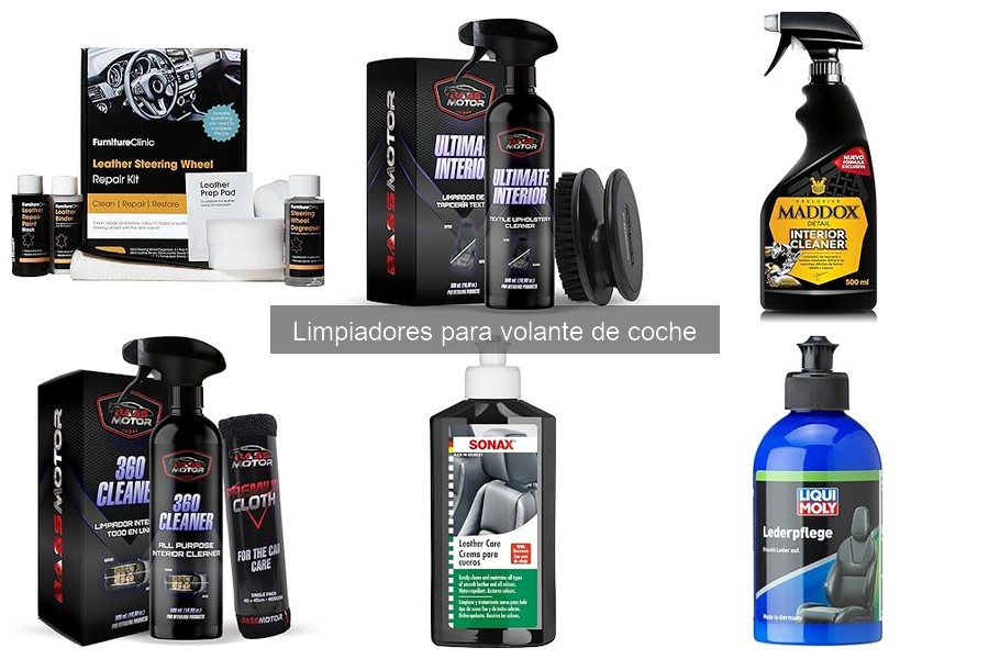Comparativa de limpiadores para volantes de coche por material