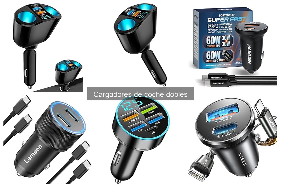 Comparativa de los Mejores Cargadores de Coche Dobles 2023