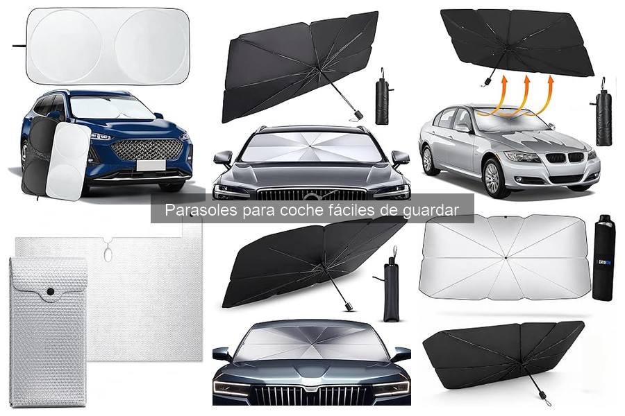 Comparativa de materiales en parasoles para coche fáciles de guardar