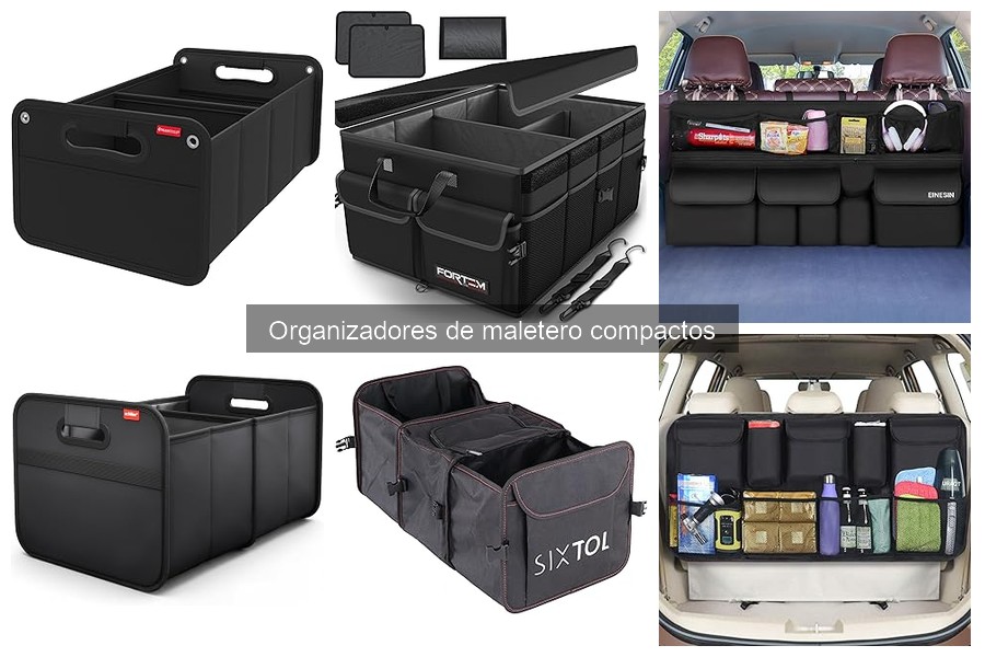 Comparativa de organizadores de maletero compactos y otros
