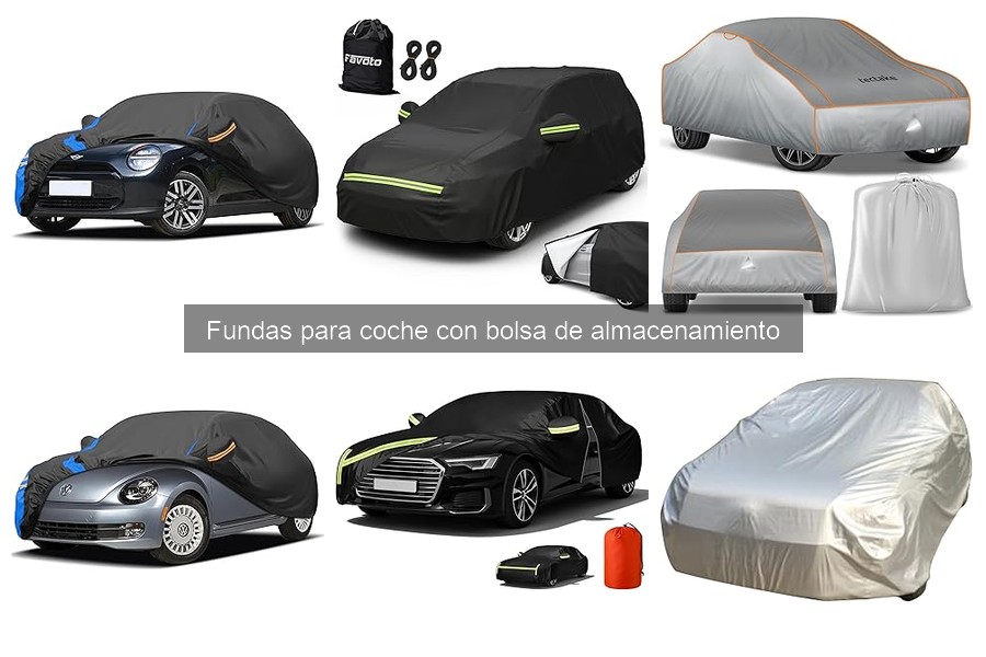 Comparativa: Fundas para coche con y sin bolsa de almacenamiento