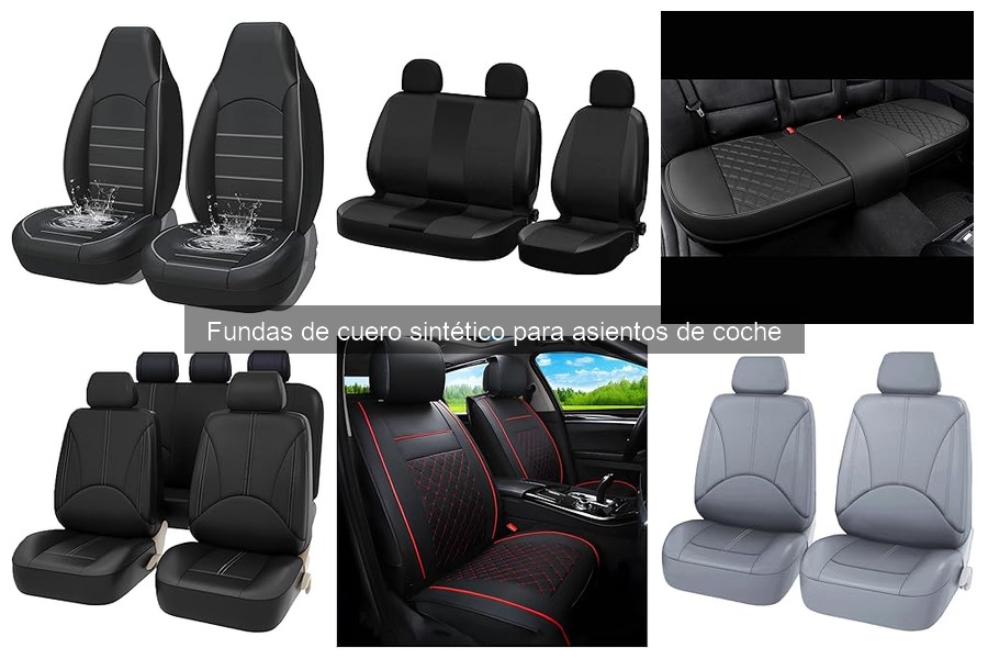 ¿Cuánto cuesta una funda de cuero sintético para asientos de coche?