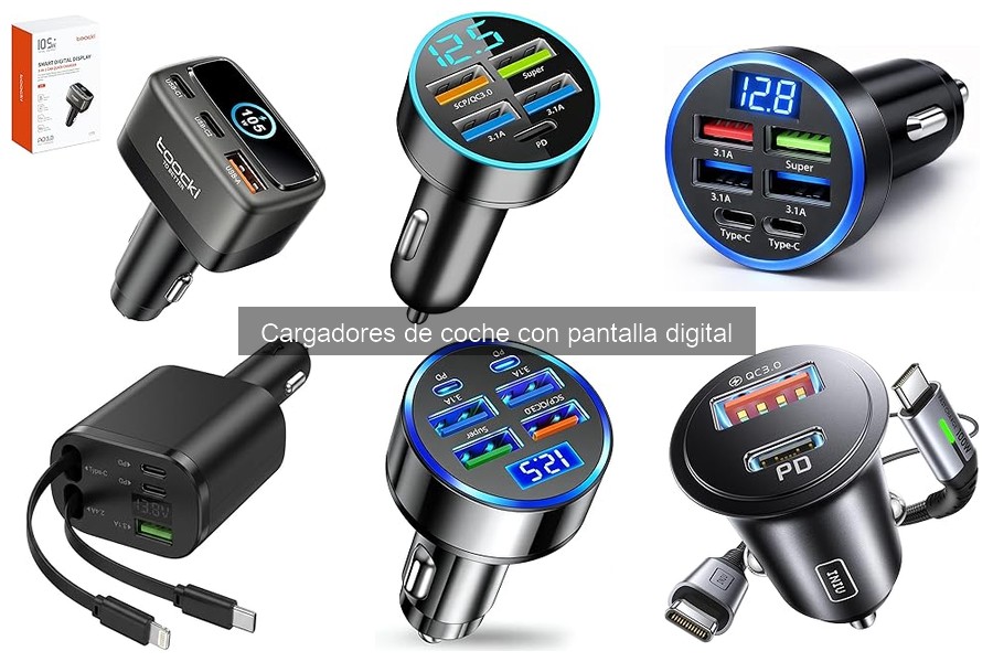 Dónde comprar cargadores de coche con pantalla digital baratos