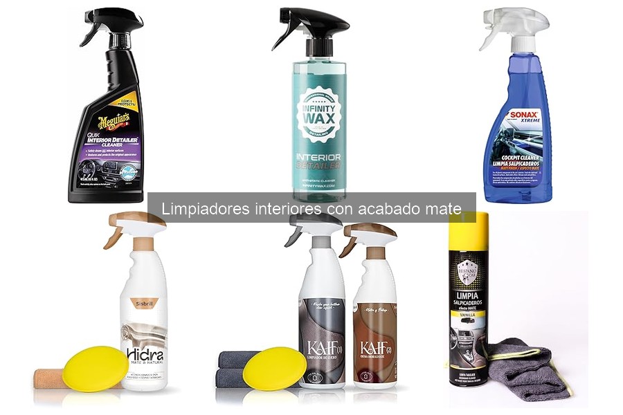 Guía de uso de limpiadores interiores mate para coche
