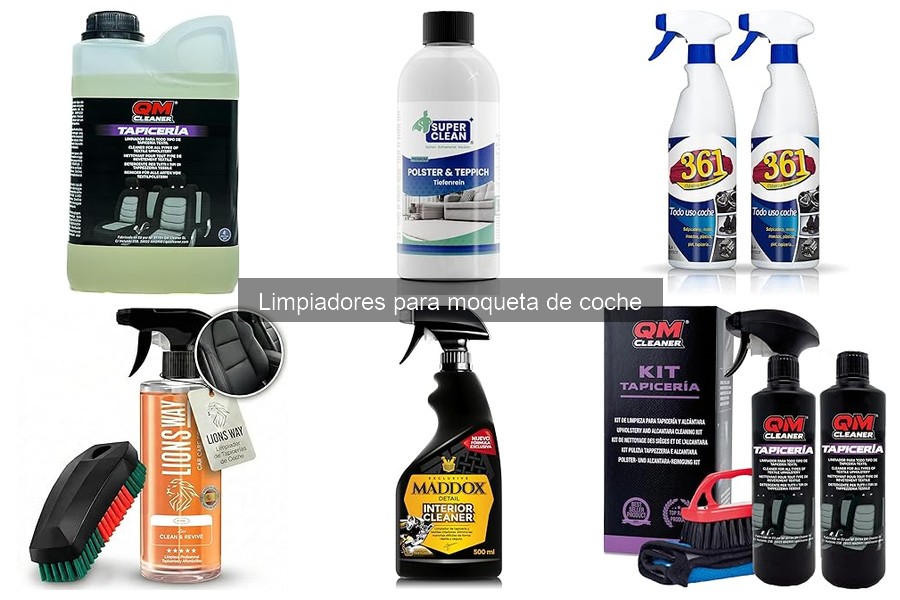 Ingredientes seguros en limpiadores de moqueta para coche