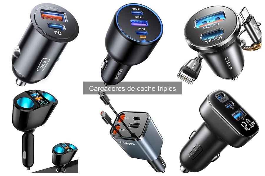 Instalación y Uso del Cargador Triple para Coche