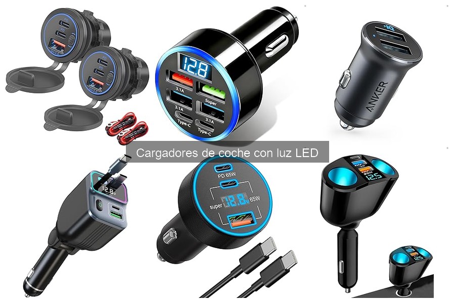Mejores Cargadores de Coche con Luz LED para Viajes Largos