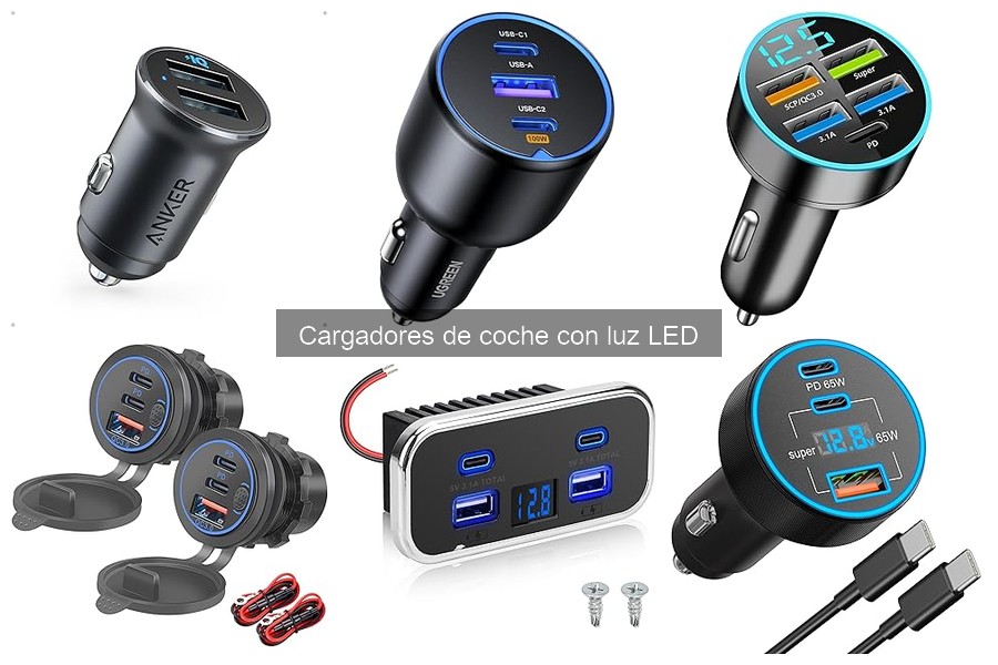 Opiniones sobre cargadores de coche con luz LED