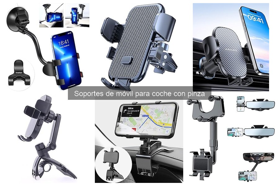 Soportes de móvil con pinza y carga inalámbrica: comparativa
