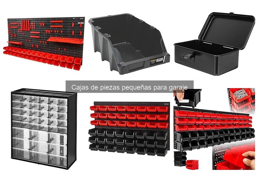 Tipos de cajas de piezas pequeñas para garaje y sus características