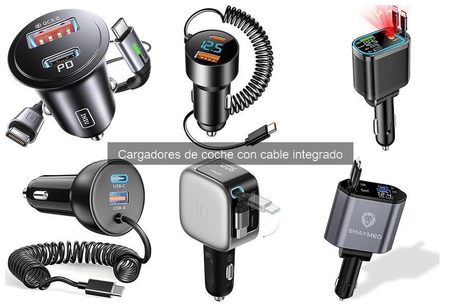 Tipos de cargadores de coche con cable integrado: Guía completa