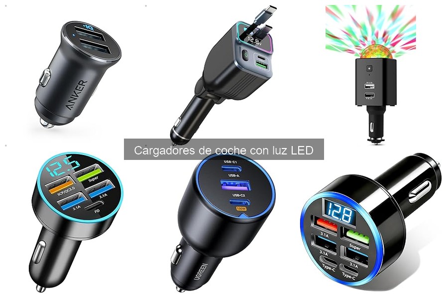 Tipos de Cargadores de Coche con Luz LED: Características y Usos