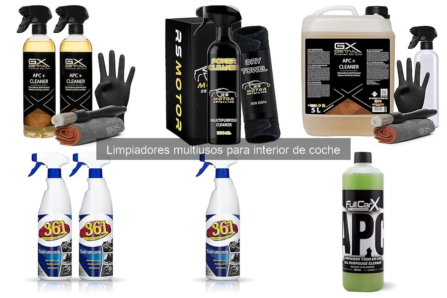 Tipos de limpiadores multiusos para interior de coche