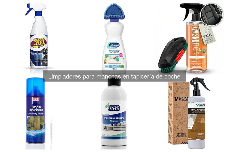 Tipos de Limpiadores para Manchas en Tapicería de Coche