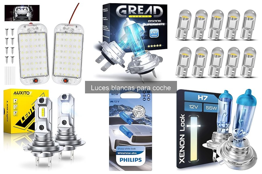 Tipos de luces blancas para coche: LED, xenón y halógenas