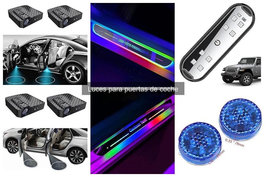 Tipos de luces para puertas de coche: LED, halógenas y más