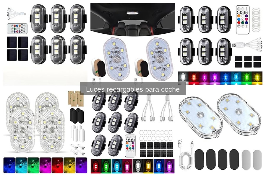 Tipos de luces recargables para coche: LED, halógenas y más