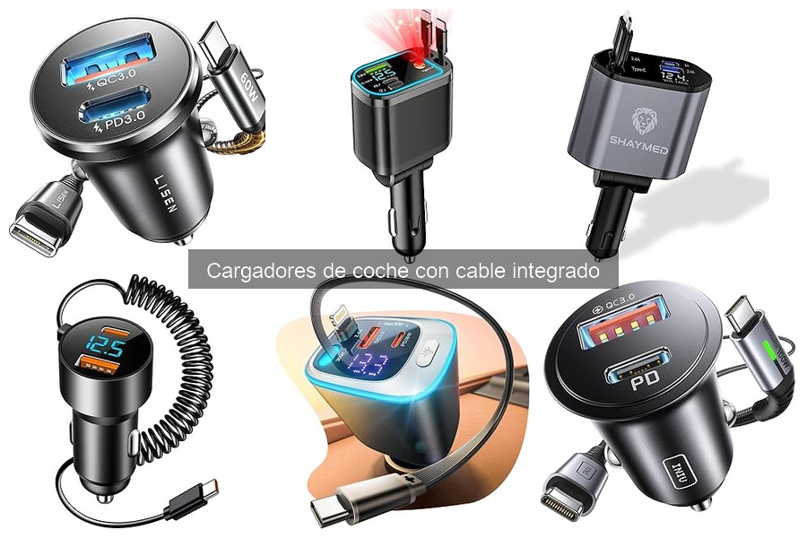 Ventajas y desventajas de los cargadores de coche con cable integrado